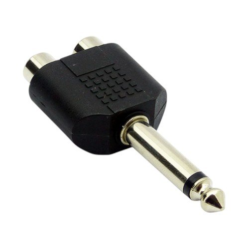 Adaptador 2 RCA A Plug 6,3mm por mayor - Electrónica por mayor