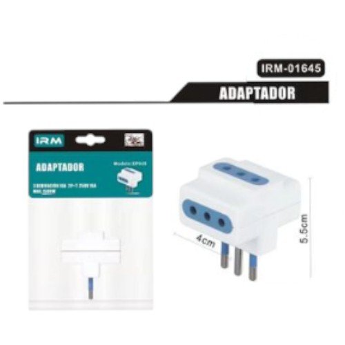 Adaptador de Conversión T de Seguridad 01645 - Enchufe Triple 10A 250V por mayor - Electrónica por mayor