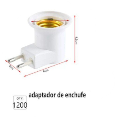 Adaptador de Enchufe a Casquillo E27 - Convertidor de Ampolleta Directo a Pared por mayor - Electrónica por mayor