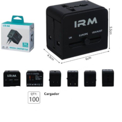 Adaptador de Viaje Global Premium WK-025 - Cargador de Paso AC+C con Carga Rápida por mayor - Electrónica por mayor