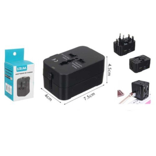 Adaptador de Viaje Universal Premium - Enchufe Convertidor con Carga Tipo-C IRM-12667 por mayor - Electrónica por mayor