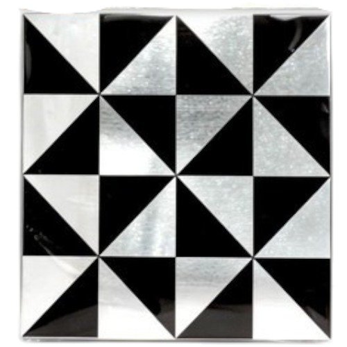 Adhesivo de Pared Acrílico Tipo Espejo con Diseño de Triángulos Contrastados 30x30cm por mayor - Hogar por mayor