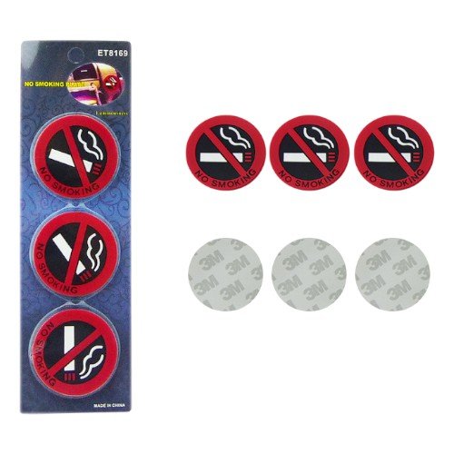 Adhesivo No Smoking De Goma, Set X 3 Piezas. por mayor Electrónica por mayor