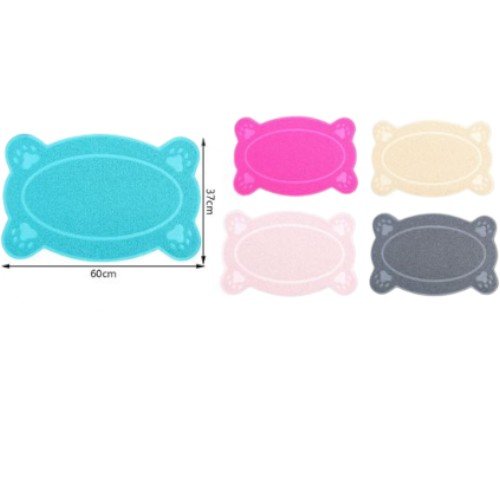 Alfombra Individual Antideslizante para Comedero de Mascotas con Diseño de Huellas por mayor - Mascotas por mayor