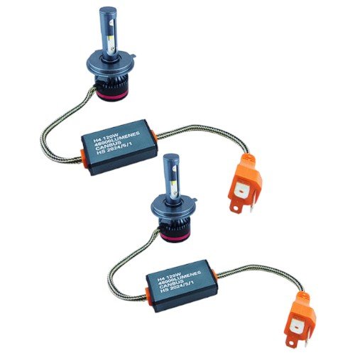 Ampolleta Kit LED H-4Marca AUTOGP De 120 Watt Canbus De 48.000 Lm Con Ventilador por mayor Electrónica por mayor