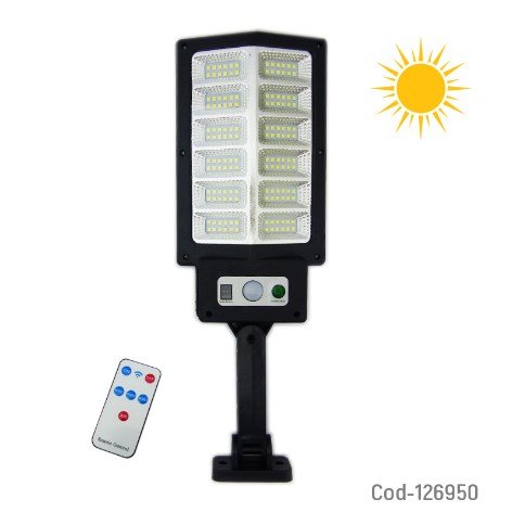 Aplique Solar De 144 LED, Con Sensor Y Control, Para Pared por mayor - Electronica por mayor