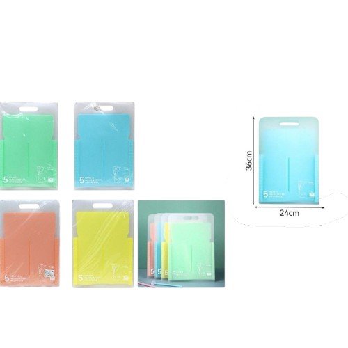 Archivador Expandible A4 de 5 Divisiones con Diseño de Colores por mayor - Útiles Escolares por mayor