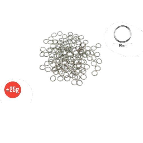 Argollas Cerradas de 10mm para Bisutería e Insumos DIY por mayor - Belleza por mayor