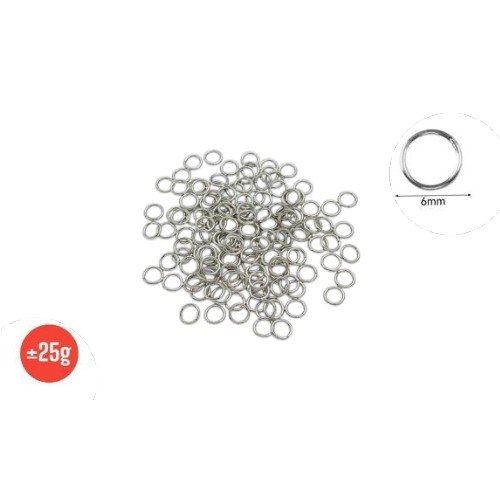 Argollas Cerradas de 6mm para Bisutería e Insumos DIY por mayor - Belleza por mayor