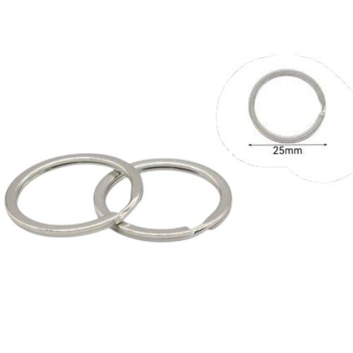 Argollas Metálicas Planas para Llaveros 25MM x 1.8MM por mayor en Chile