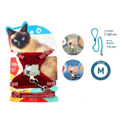 Arnes+correa para gato - TALLA M - Compras Aqui