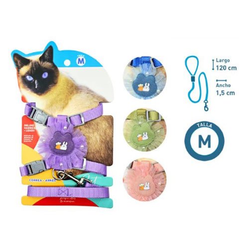 Arnes+correa para gato - TALLA M - Compras Aqui