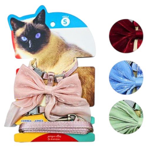 Arnés para gatos + correa para gatos por mayor - Mascotas por mayor