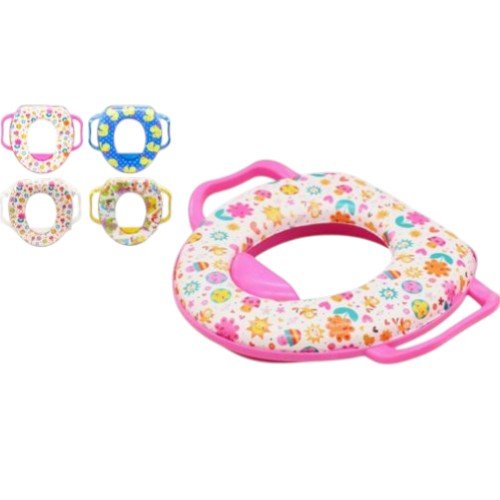 Asiento Reductor de Inodoro Infantil Acolchado con Asas Laterales de Seguridad y Diseños Animados por mayor Hogar por mayor