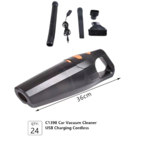 Aspiradora para Coche C1398 Inalámbrica con Carga USB y Kit de Boquillas Multifunción por mayor Electrónica por mayor