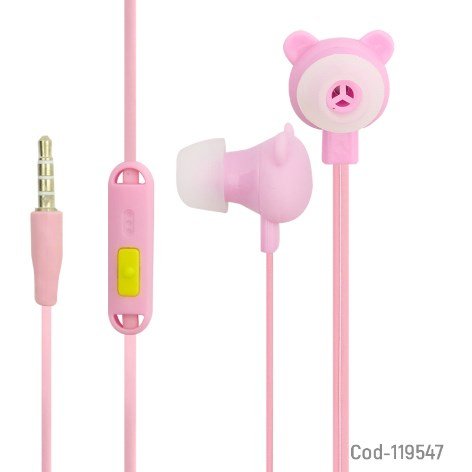 Audífonos In Ear Manos Libres Cute Bear MC-133 por mayor - Electronica por mayor