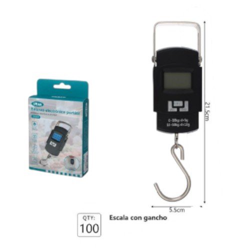Balanza Digital Colgante de Alta Precisión con Gancho Grande - 50kg por mayor Electrónica por mayor