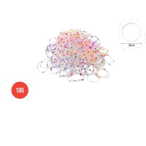 Banda Elástica de 2cm con Puntos de Colores para Peinados y DIY por mayor - Belleza por mayor