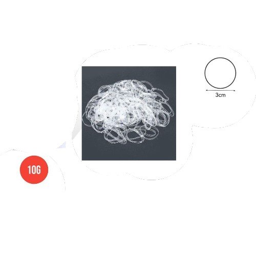 Banda Elástica Transparente de 3cm para Peinados y Manualidades por mayor - Belleza por mayor