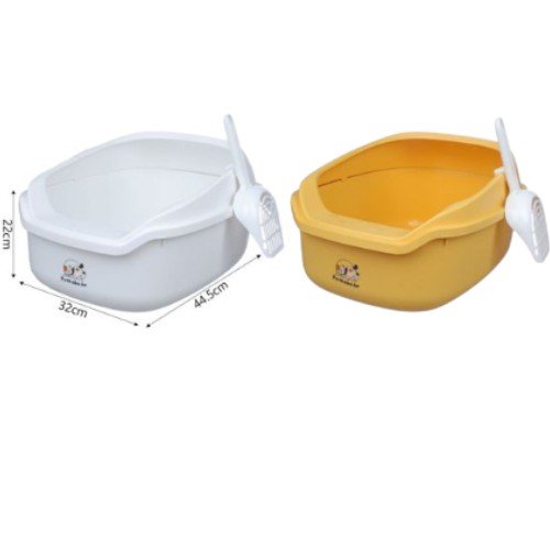 Bandeja Sanitaria Abierta para Gatos con Bordes Elevados y Pala de Limpieza por mayor - Mascotas por mayor