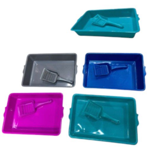 Bandeja Sanitaria Básica Rectangular con Pala Recolectora por mayor - Mascotas por mayor