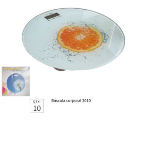 Báscula Digital de Baño Circular con Diseño Frutal - Vidrio Templado 33cm por mayor Electrónica por mayor