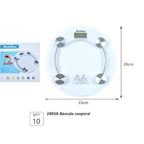 Báscula Digital de Baño Circular de Vidrio Templado - Alta Precisión por mayor Electrónica por mayor