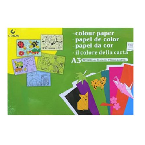 BLOCK HOJAS COLOR A3 por mayor - Útiles Escolares por mayor