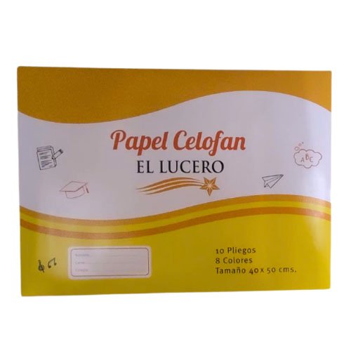 BLOCK PAPEL CELOFAN por mayor Útiles Escolares por mayor
