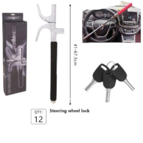 Bloqueo de Volante Telescópico Extensible 12262 - Barra Antirrobo de Alta Seguridad por mayor Electrónica por mayor