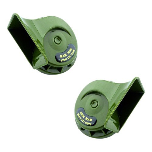 Bocinas Caracol Para Auto Verde, Modelo DL163A Sin Relay. Set X 2. por mayor Electrónica por mayor