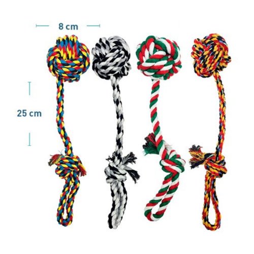 BOLA CON CUERDA LARGA por mayor - Mascotas por mayor