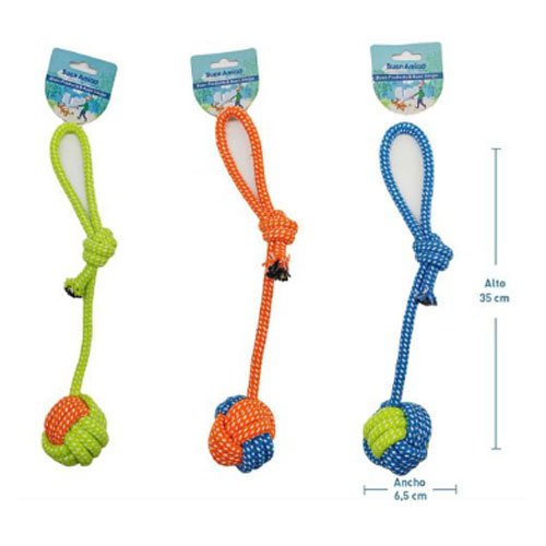 BOLA DE CUERDA LARGA por mayor - Mascotas por mayor