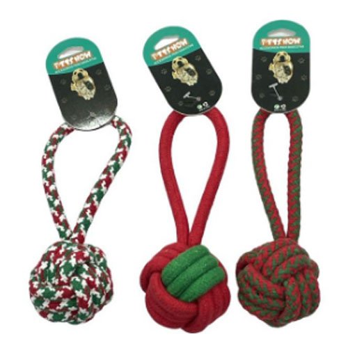 BOLA DE CUERDA NAVIDEÑA por mayor - Mascotas por mayor