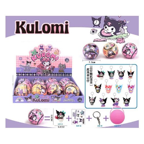 BOLA SORPRESA LLAVEROS KUROMI por mayor - Jugueteria por mayor