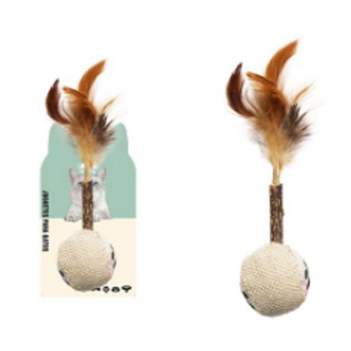 BOLAS WOODY FLOS CON PLUMAS por mayor Mascotas por mayor