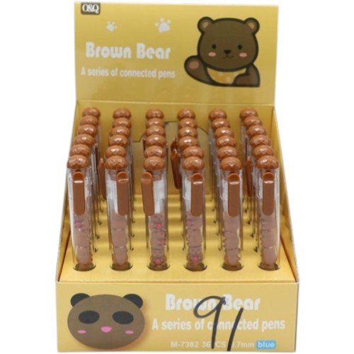 Bolígrafo Temático: Oso Marrón con Goma de Borrar por mayor - Útiles Escolares por mayor