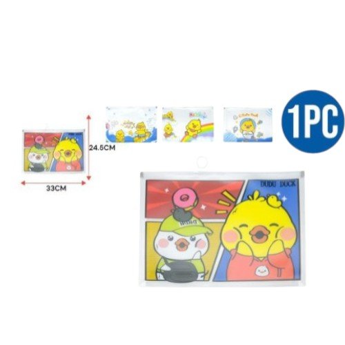 Bolsa de Archivo A4 con Cremallera y Diseños Animados de Patitos por mayor Útiles Escolares por mayor