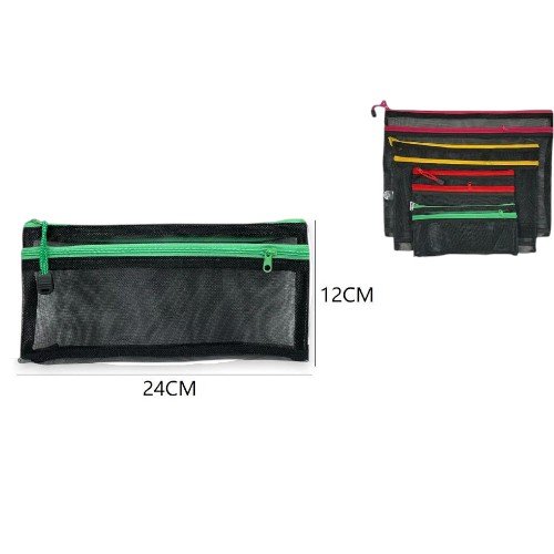 Bolsa de Malla A4 con Cierre de Cremallera para Documentos por mayor Útiles Escolares por mayor