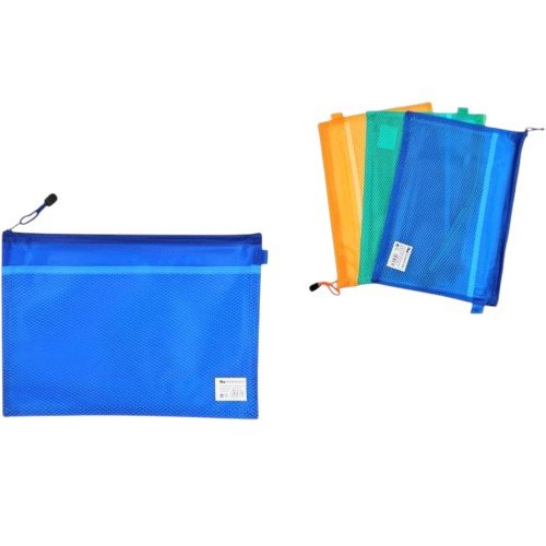 Bolsa de Malla Esmerilada A5 con Cierre para Documentos  por mayor - Útiles Escolares por mayor
