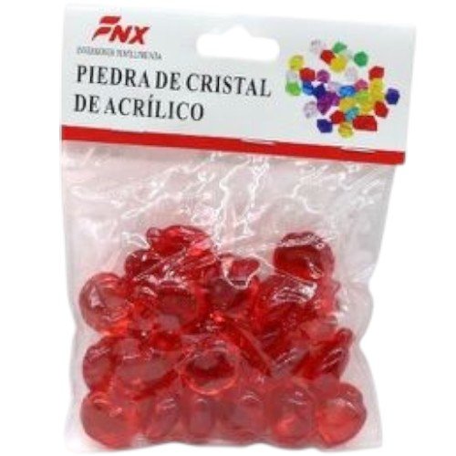 Bolsa de Piedras Acrílicas Decorativas Rojas 100g por mayor Jardinería por mayor