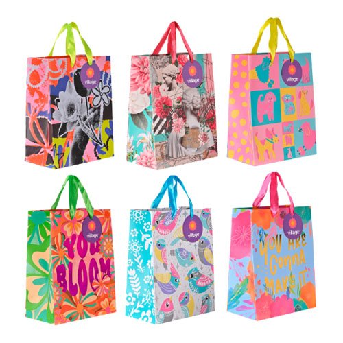 BOLSA DE REGALO FEMENINA M 18 X 23 X 10 CM por mayor en Chile