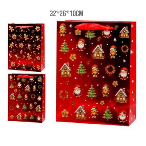 BOLSA DE REGALO NAVIDEÑA M por mayor Navidad por mayor
