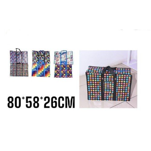 Bolsa Matutera de Tejido Reforzado con Estampado 80 x 58 x 26 cm por mayor en Chile