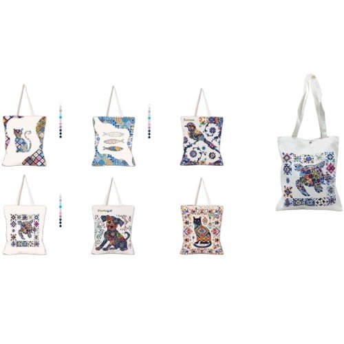 Bolsas de Lona Premium con Estampado de Animales Artísticos y Cierre de Botón por mayor - Hogar por mayor