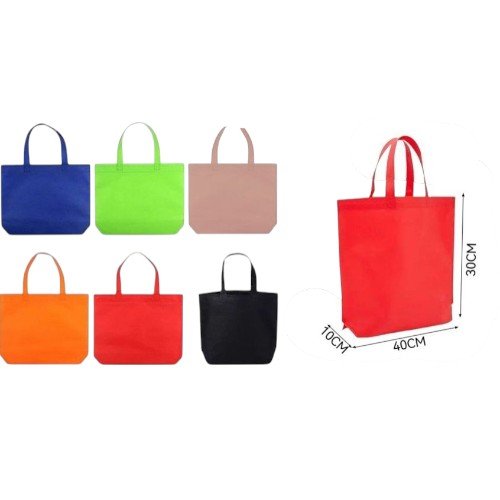 Bolsas de Tela TNT con Asa Reforzada de 40x30 cm – Bolsos Ecológicos Reutilizables para Comercio y Eventos por mayor - Hogar por mayor