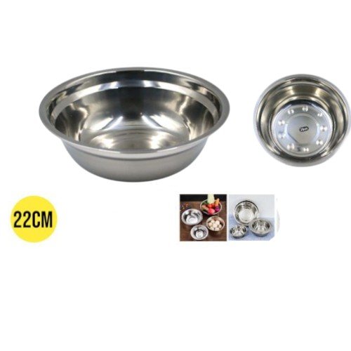 Bol Sopera de Acero Inoxidable de 22 cm por mayor Hogar por mayor