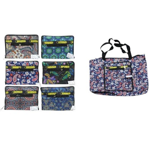 Bolso Tote Plegable con Doble Cierre de Cremallera y Diseños de Estampado Artístico por mayor - Hogar por mayor