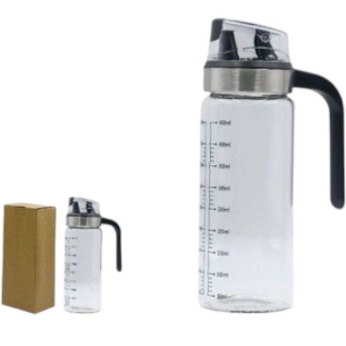 Botella de Vidrio con Asa y Medidor Milimetrado de 450ml por mayor - Hogar por mayor
