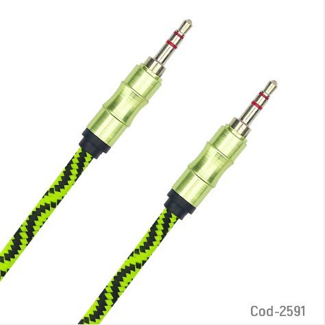 Cable 1X1, 1.5 Metros Plug 3.5Mm Estéreo, Cable Diseño Soga. En Caja. por mayor - Electronica por mayor
